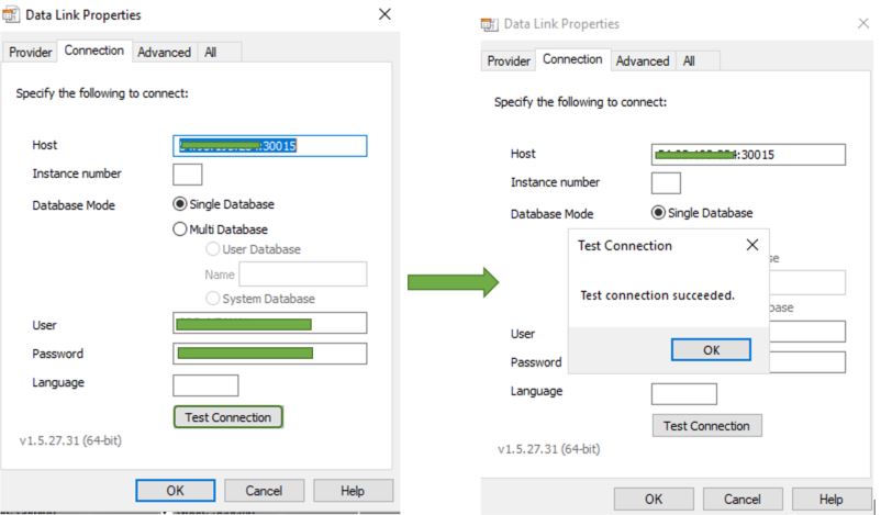 How to connect to SAP HANA from Statistica using MDX provider