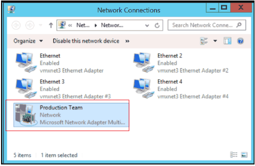 Microsoft Network Adapter Multiplexor Setup