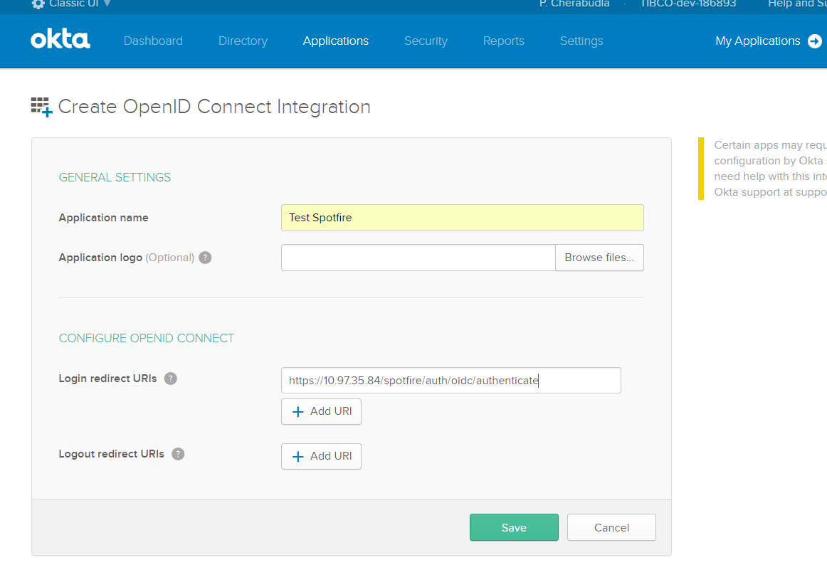 How To Configure Openid Connect Authentication With Okta On The Tibco 0781
