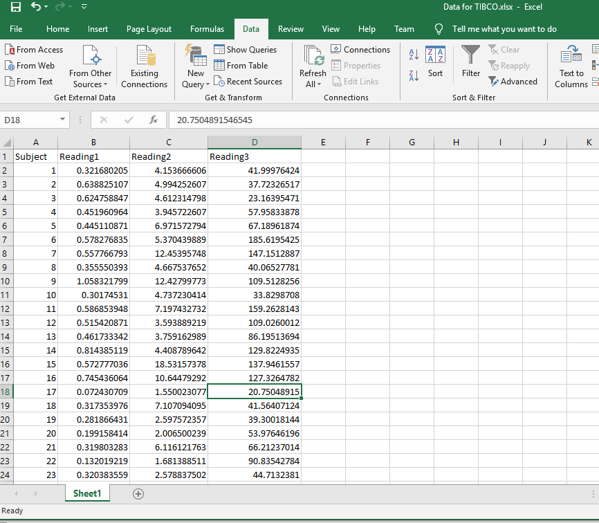 Сравнение excel и statistica